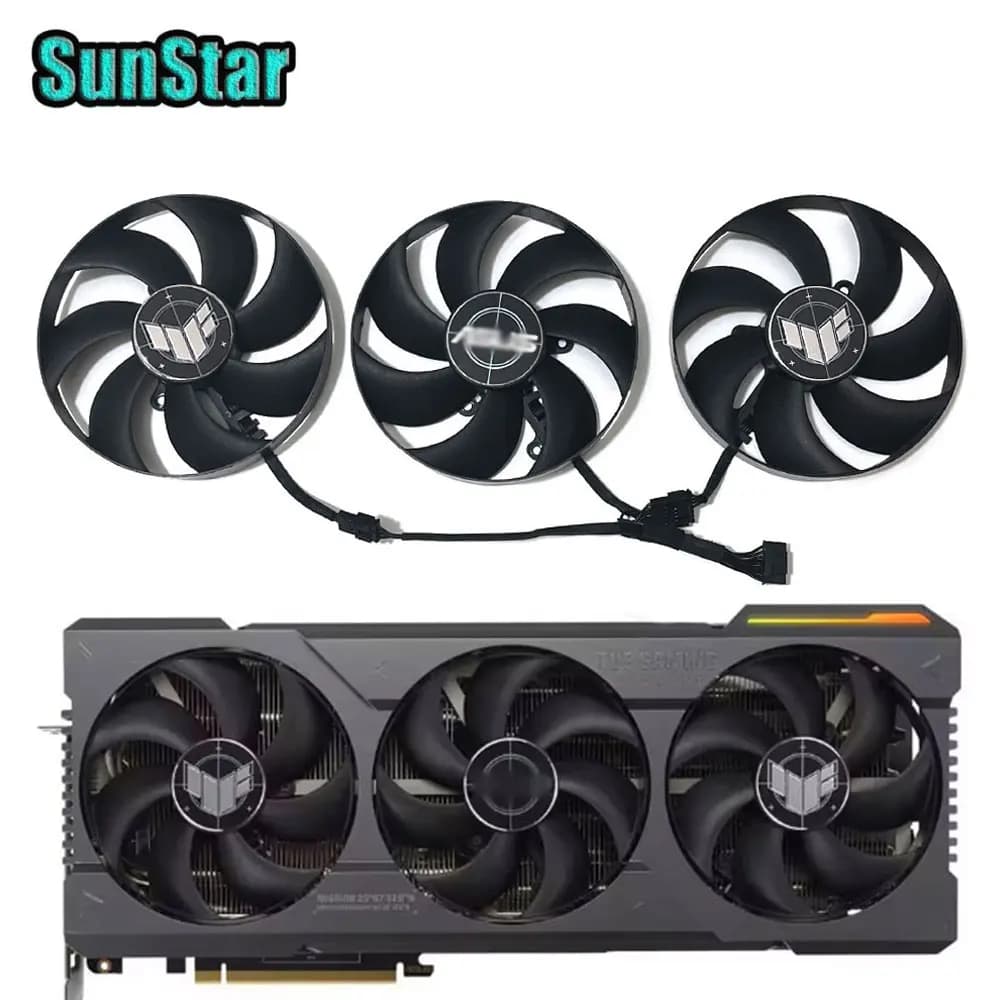 Original TUF RTX4080 CF1015U12D T129215SU 105MM 7PIN GPU Cooler Fan For ASUS TUF Gaming RTX 4080 4090 OC Video Card Cooling Fan