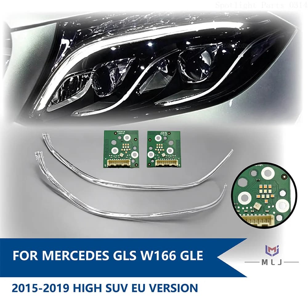 Per Mercedes-Benz GLS GLE W166 SUV 2015-2019 Versione EU Alta Gamma Faro LED con Chip DRL Striscia Guida Luce DRL Accessori Auto