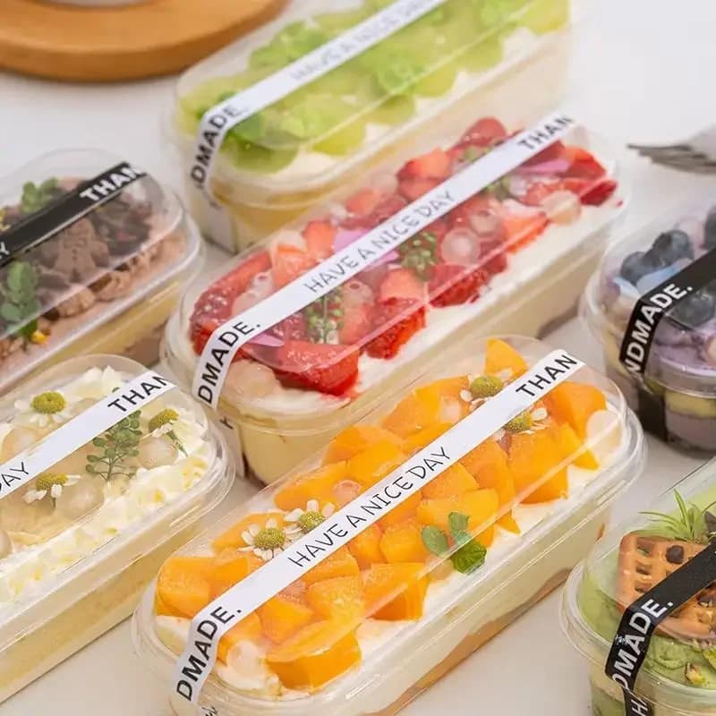10/20/50 Pezzi Mini Contenitori per Torte da 300ML - Vaschette Monouso per Dessert e Alimenti, Ideali per Confezionamento e Forniture da Forno