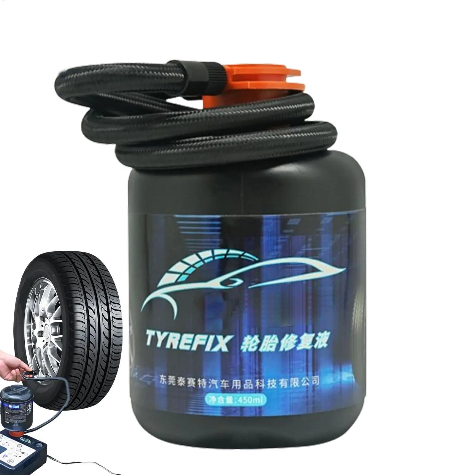 450ml Auto Pneumatico Riparazione Sigillante Valvola Americana Vuoto Pneumatico Tubo Interno Riparazione Colla Riempitore Aria Sigillante Gomma Pneumatici Riparazione Liquido