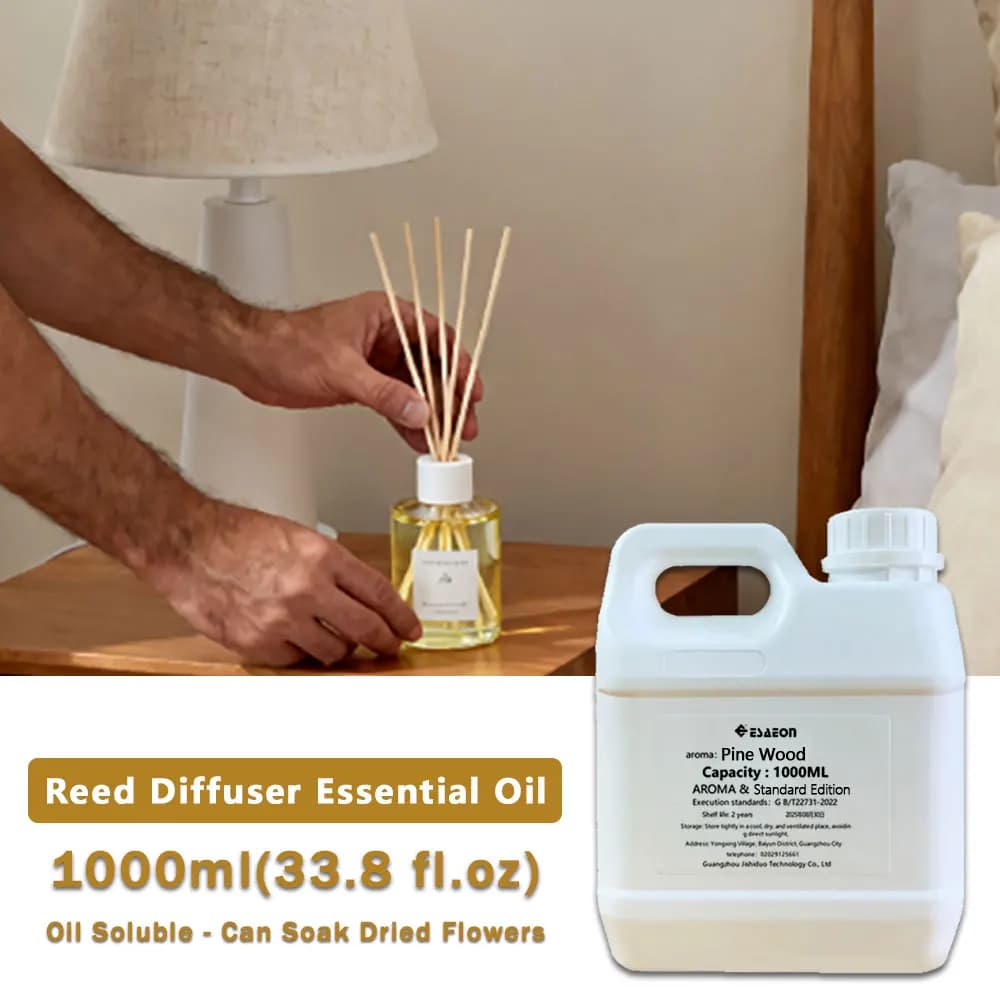 ESAEON 1000ml(33.8 fl.oz) Pine Wood/Shangri-La Essential Oil, For Reed Diffuser & Fireless Aromatherapy, Aroma Reed Diffuser Oil