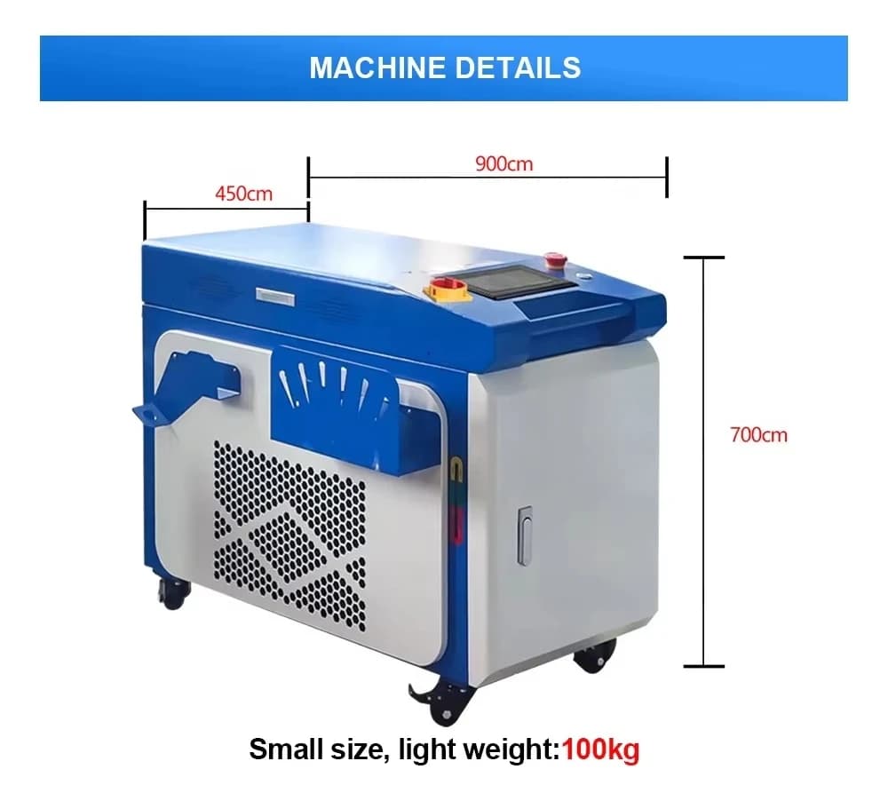 Heavy-Duty Laser Cleaning Machine – Removes Oil, Rust, Paint from Metal, Stone & Concrete Surfaces Fast & Clean