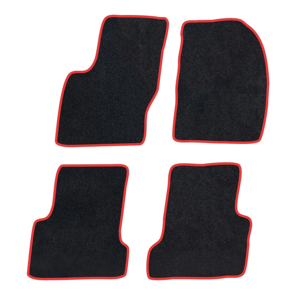 Car mat for Ford Focus 2010-2017 C346 MK3 Classic Concave bridge 24 cm polyester suede black support red binding