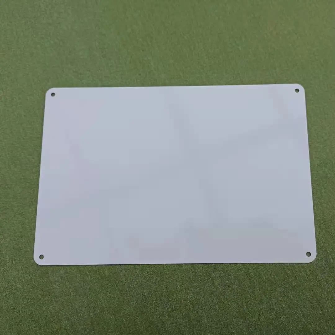 10 pezzi 200x300mm nuove lastre di alluminio in metallo bianco per sublimazione con 4 fori foto regalo artigianale fai da te tramite pressa di calore piatta