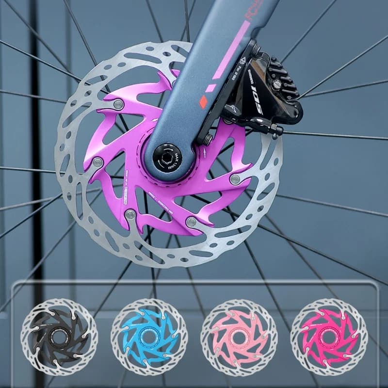 Meroca Bicicletta Center-lock Freno A Disco Rotore Freno 140/160 MILLIMETRI In Lega di Alluminio Fit MTB Bici Da Strada 5 Colori Disponibili Raffreddamento Rapido