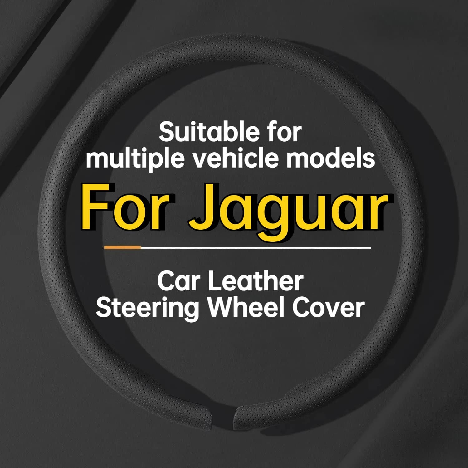For Jaguar XEL XFL F-Pace E-Pace XJ XE XK XF Type Ultra-thin Luxury Anti-slip Steering Wheel Cover