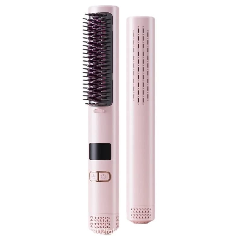 Electric Hair Plate Iron Hair Clips Temperature Display Soft comb for home use to smooth aluminum curly hair for campers