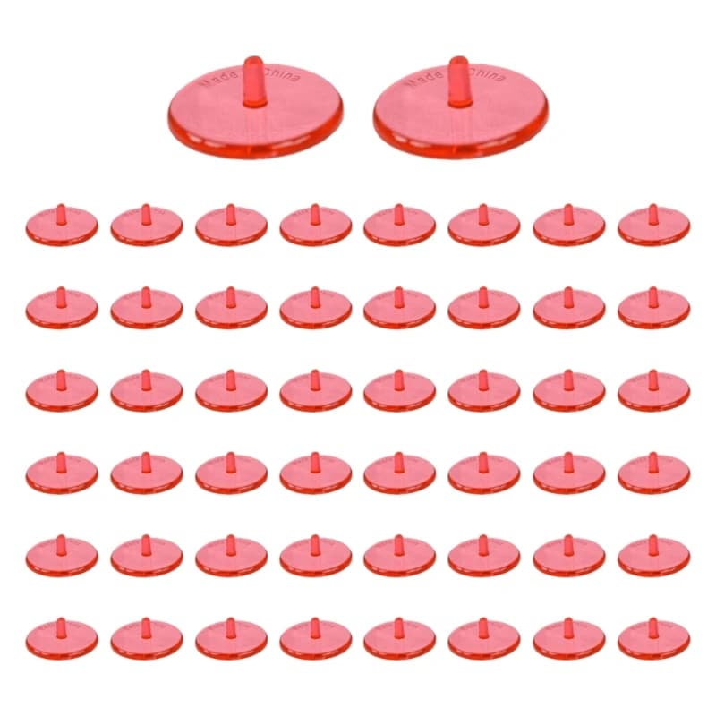 50lots Clear Plastics Golf Ball Markers Bright Colors For Green Positioning