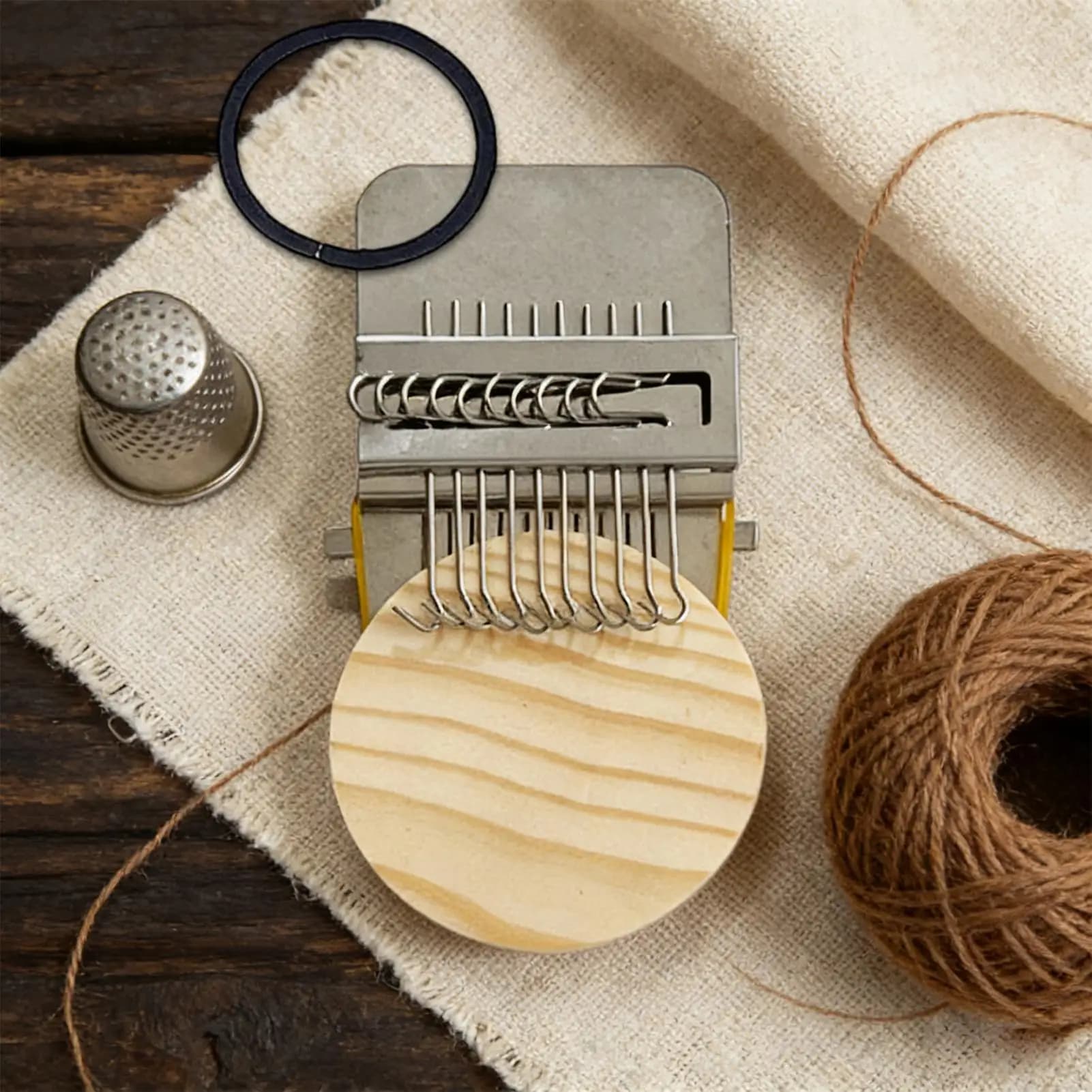 Knit Patch Loom Kit Small Loom Hand Tapestry Wood Loom Weaving Frame Darning Machine For Mending Clothes Jeans Socks