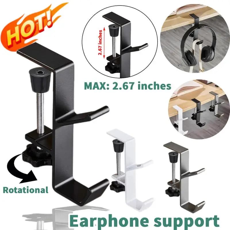 support for gaming headphones support for aluminum alloy hanging headphone support for adjustable headphone bracket for headphone rack under desk