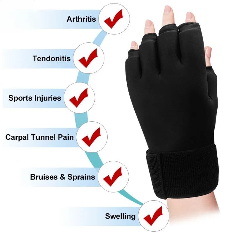 Guanti per Terapia del Ghiaccio, Supporto per Polso e Mano con Gel Freddo per Lesioni Sportive, Sollievo dal Dolore, Protezione Rinfrescante per il Polso