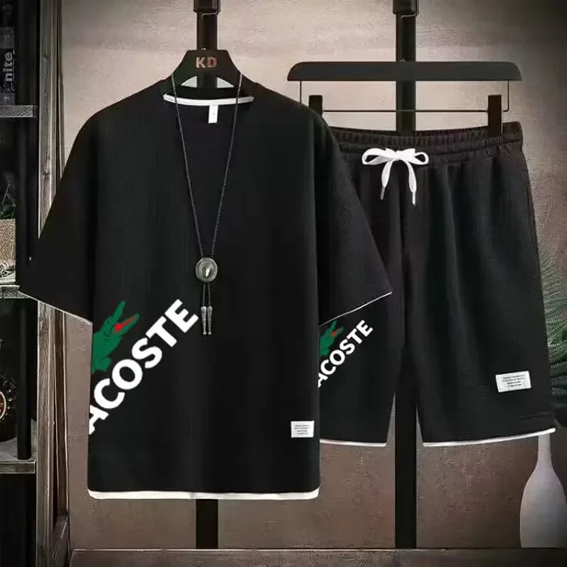 Completo due pezzi modello 2026 - Pantaloncini stampati da uomo - Abbigliamento sportivo estivo - Moda uomo - Comodo e di tendenza