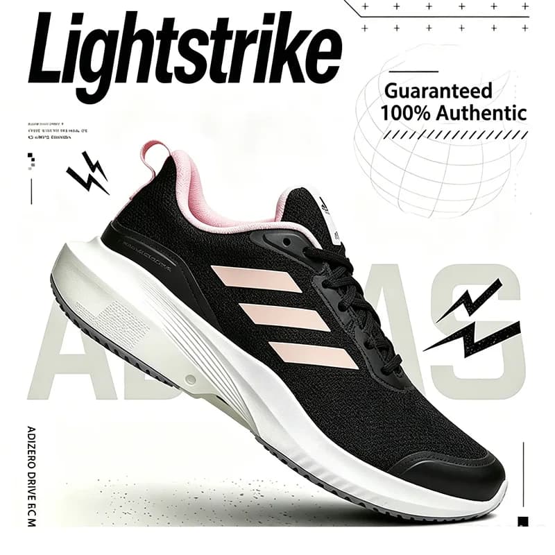 Adidas Sneakers da Donna Traspiranti in Mesh 2026 Eleganti Nere Rosa Leggere per la Corsa ID0352