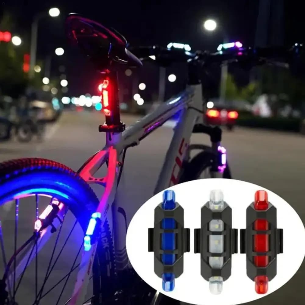 USB Rechargeable Waterproof Mountain Bike Lamp Warning Cycling Backlit Bike LED Light Light Back Light Bicycle Accessories