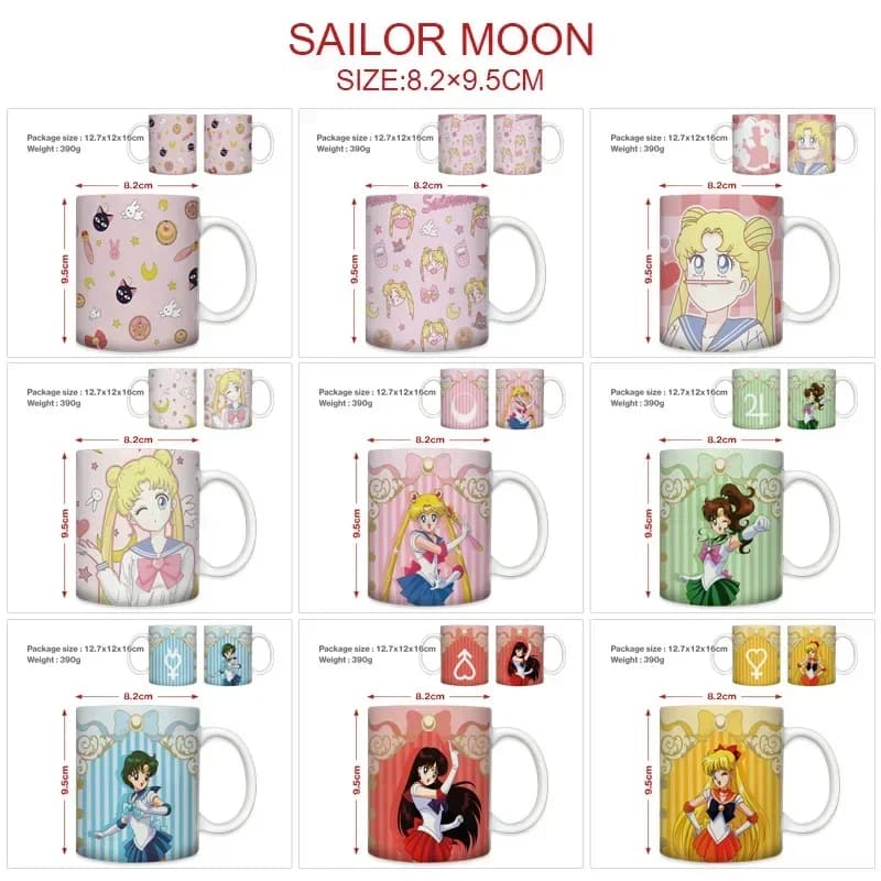 Tazze da Caffè Sailor Moon, Nuove Tazze in Ceramica Personalizzabili con Cartoni Animati, Tazze Creative per Lavoro all'Aperto, Campeggio, Birra, Regalo di Compleanno per Bambini