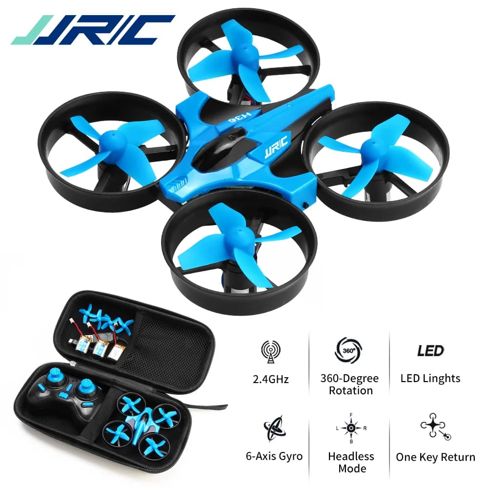 JJRC H36 Mini Drone Elicottero 4CH Giocattolo Quadcopter Drone Senza Testa 6Assi Una Chiave di Ritorno 360 Gradi di Vibrazione LED Rc Giocattoli per I Ragazzi Regali