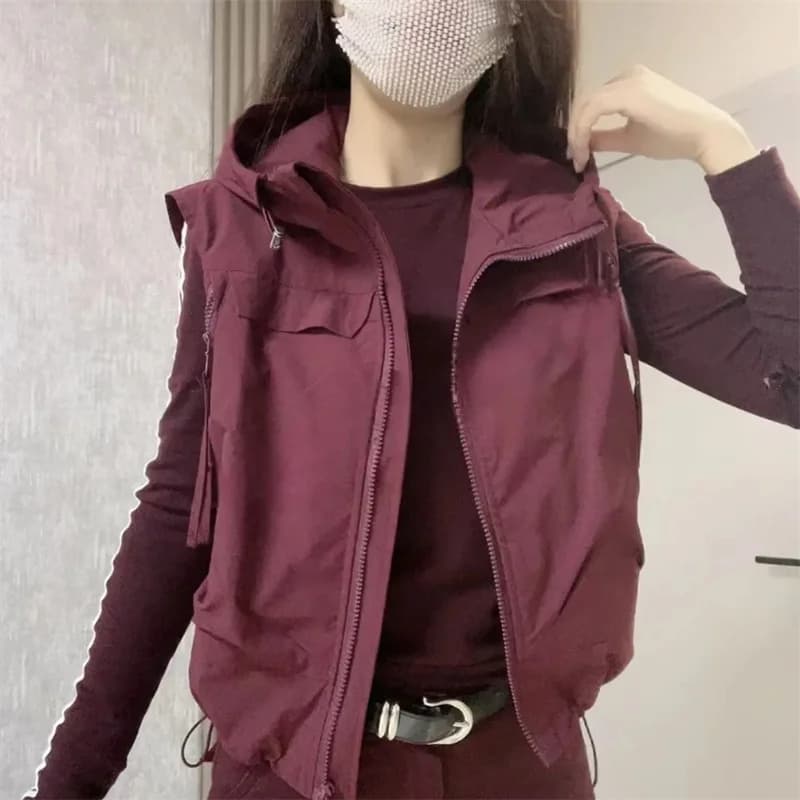 2025 Estate Nuove donne Gilet Protezione solare Abbigliamento Allentato Sottile Con cappuccio Casual Protezione solare Giacca da esterno Capispalla