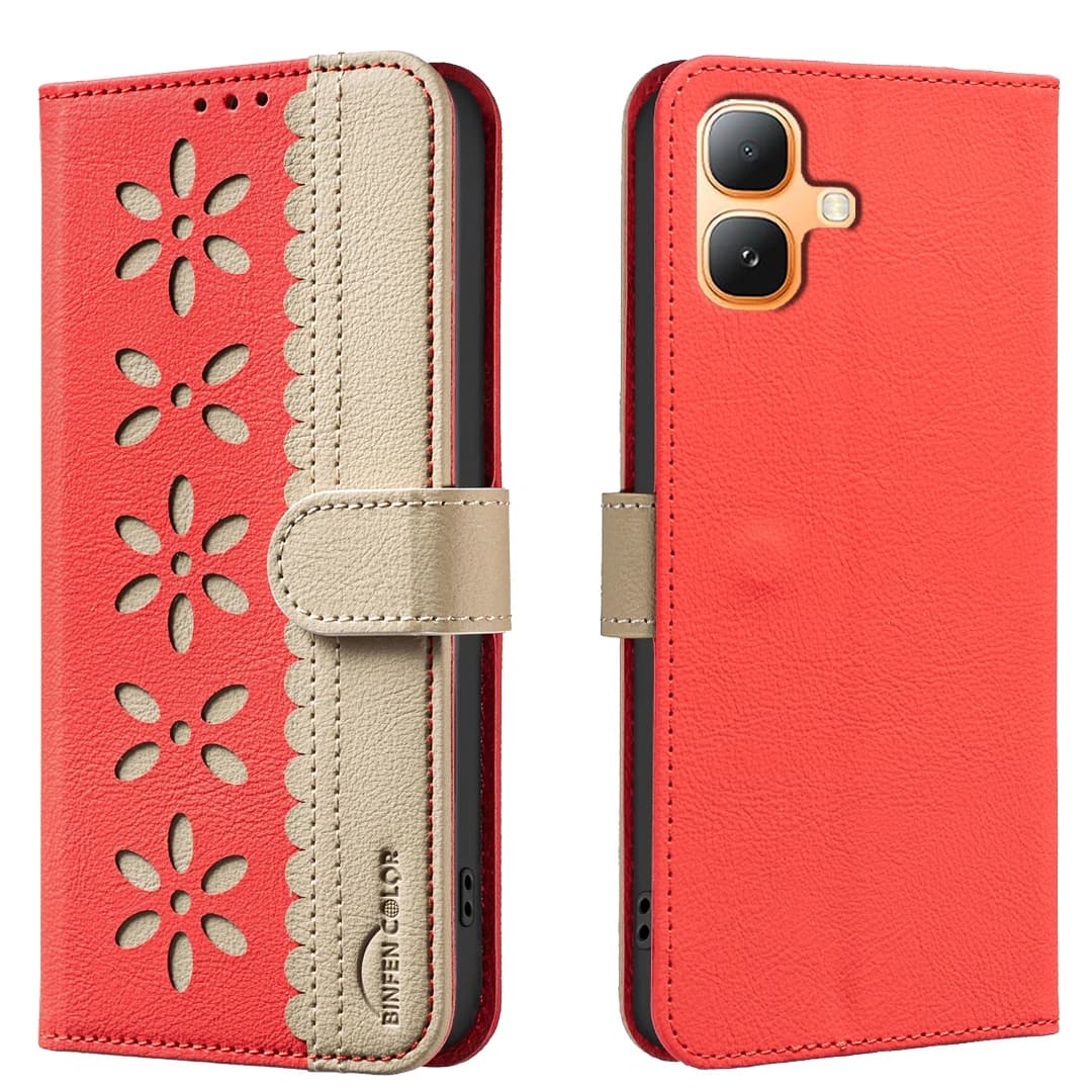 Custodia per telefono per Infinix Smart 20, custodia morbida in pelle PU, tipo portafoglio, Coque