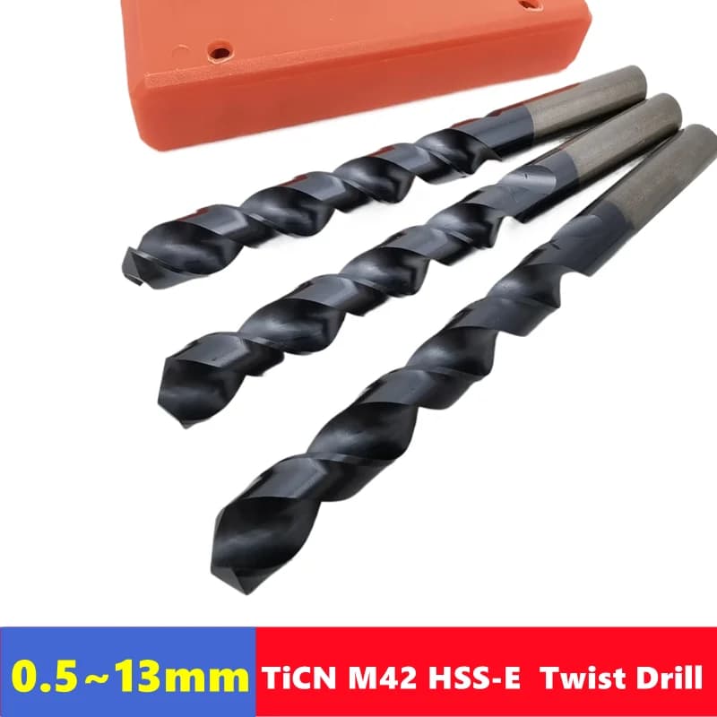 1 pz TiCN M42-CO HSS-E Punte per Torsioni di Pasta Fritta 0.5 ~ 13mm, punta per utensili per foratura di metalli in ghisa di acciaio inossidabile piastra di rame
