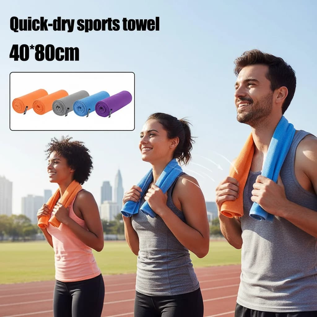Asciugamano in Microfibra ad Asciugatura Rapida - Ultra Assorbente, Compatto e Antisabbia per Palestra, Spiaggia, Viaggi e Nuoto, Asciugamano Sportivo Leggero