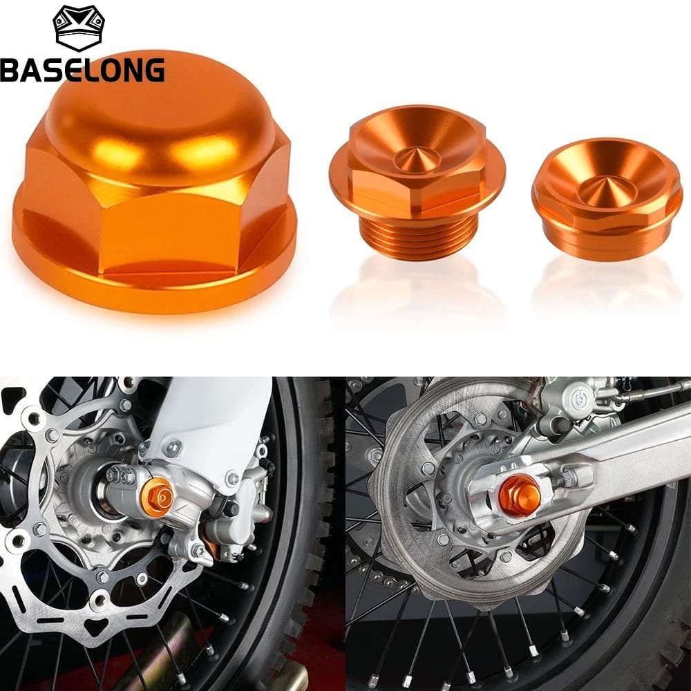 CNC Ruota Anteriore Dado di Bloccaggio Bullone Catena Posteriore di Regolazione Asse Blocco Asse Ruota Dado Copertura Per KTM EXC EXCF XC XCF XCW SX SXF 85-530 2022