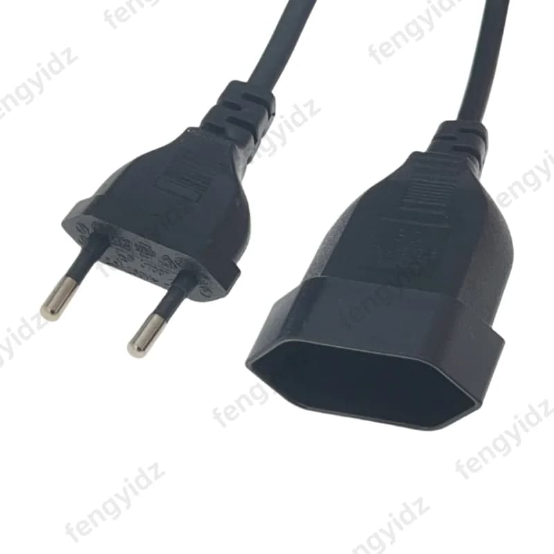 Cavo di prolunga M/F di alimentazione standard UE, cavo adattatore di alimentazione da spina maschio a presa femmina CEE7/16, 2,5 A/250 V, 2 m