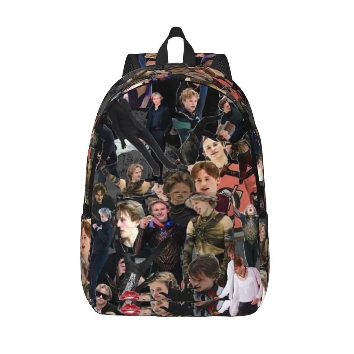 Zaino con medaglia d'oro di Ilia Malinin per pattinaggio artistico su ghiaccio, regalo per studenti, zaino da lavoro per uomo e donna, borsa in tela per computer portatile