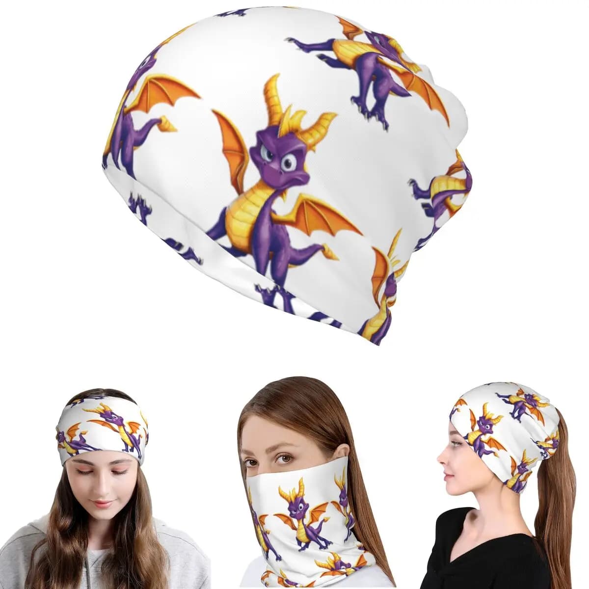 Bandana Ice Spyro, Scaldacollo, Magic Scarf, Multi-functional charm, Women's cap Adult Winter