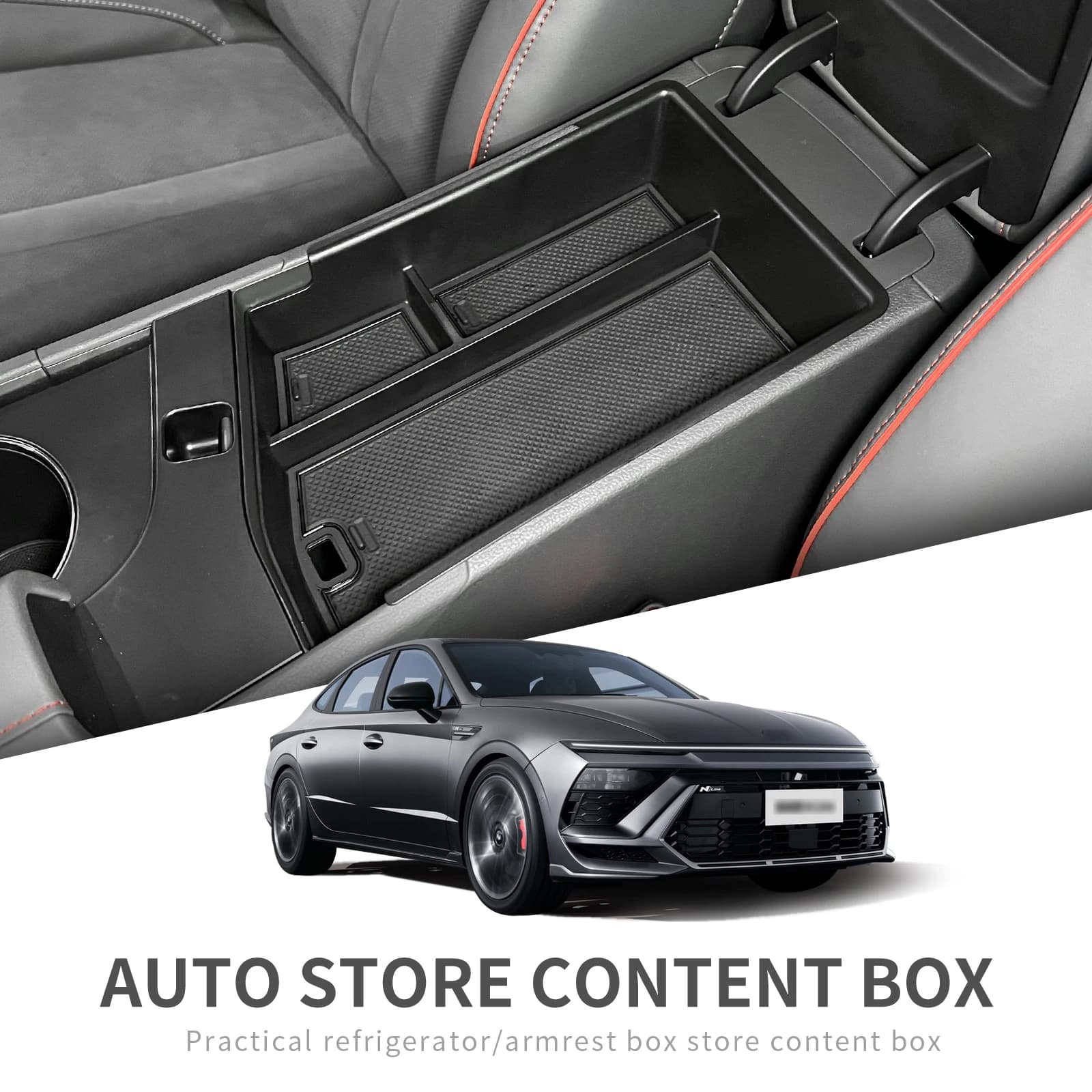 Per Hyundai Sonata 2024 N-line Console centrale Bracciolo Scatola di immagazzinaggio Vassoio Sinistro Timone Organizzatore Accessori Riordino