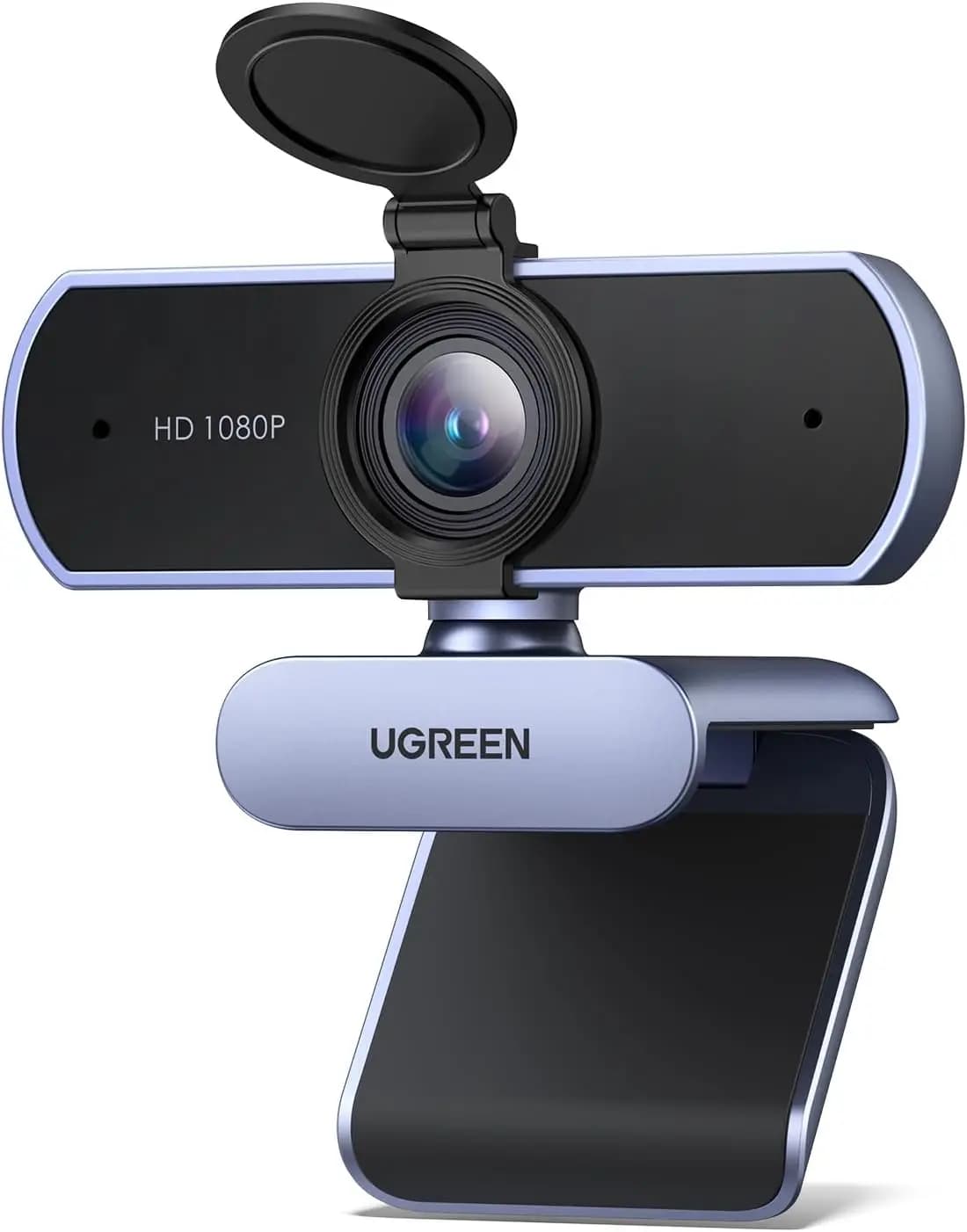 Webcam Full HD 1080P con Doppio Microfono con Cancellazione del Rumore, Copertura Privacy, Plug and Play per Zoom/Skype/Teams