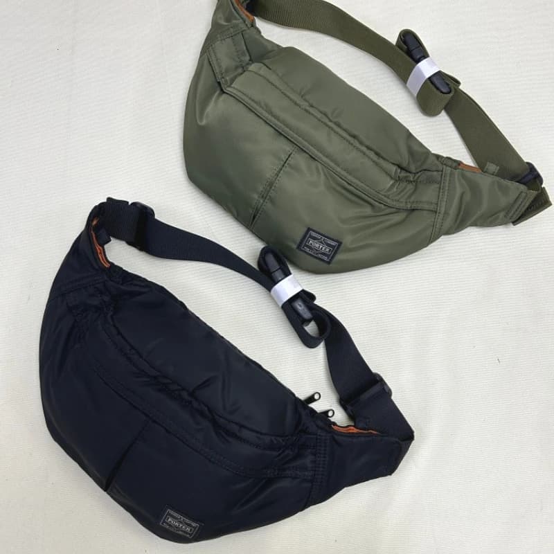 Porter Men Nylon Fanny Pack Lightweight Wear Resistant Waist Bag Multifunction Casual Daily Commute Cycling Hiking Phone Pouch