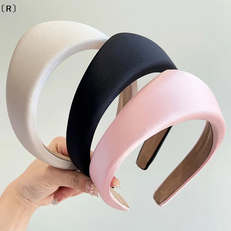 〔R〕Simple Triangular Solid Color Headband Anti Slip Adult Wide Edge Headband For Girls Retro 2025 New Hair Accessories Gift