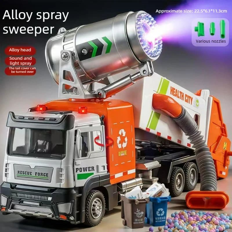 Giocattolo Divertente per Bambini - Auto Giocattolo in Super Lega con Funzione di Spruzzo Igienizzante, Modello di Auto Aspirapolvere, Monster Truck