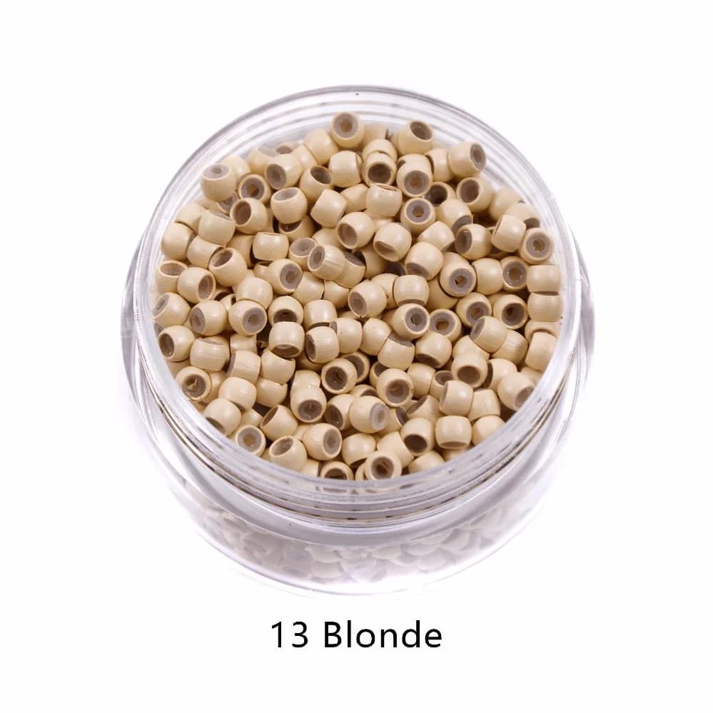500 3.0 mm copper ring beads nano ring beads covered in micro silicone for hair extensions