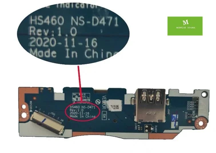 Genuino PER LENOVO S14 G2 ITL 14sITL 2021 LETTORE DI CARTE SD USB SCHEDA BOTON DI ALIMENTAZIONE NS-D471 NS-D521