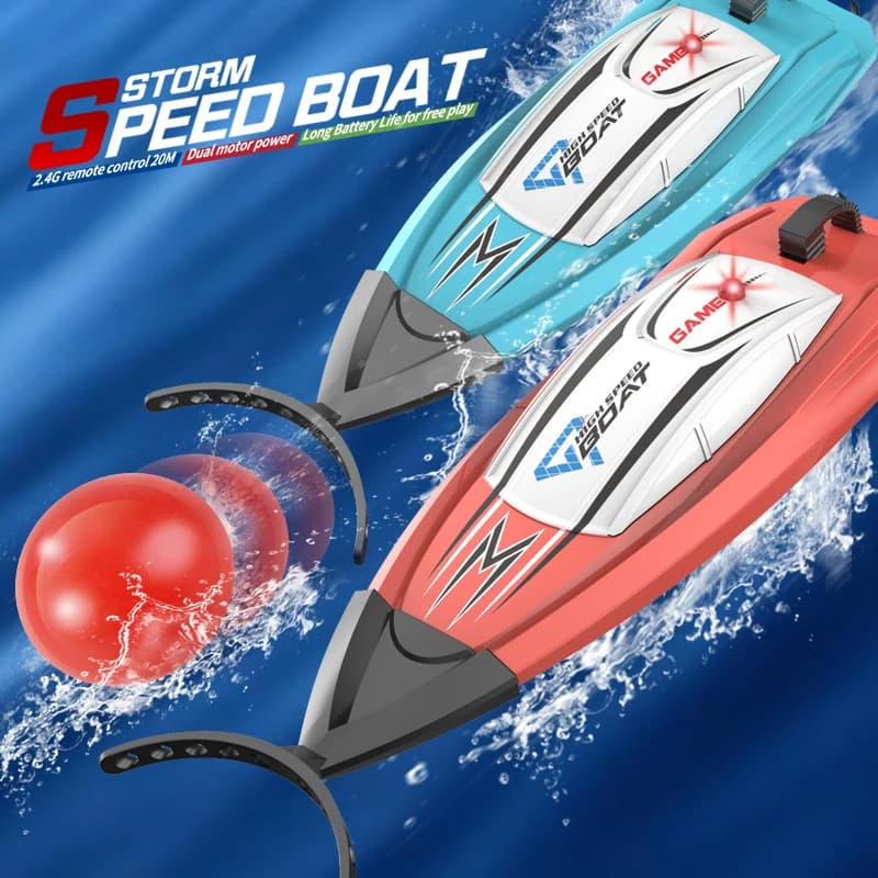 Mini RC Barca 2.4G Motoscafo telecomandato per bambini Barche radiocomandate Vasca da bagno Piscina Gioco competitivo Barche elettriche Giocattolo