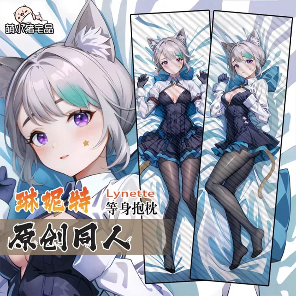Genshin Impact Lynette Cartoon Double-Sided Hing Body Cosplay pillow case Otaku Anime Dakimakura pillow cover