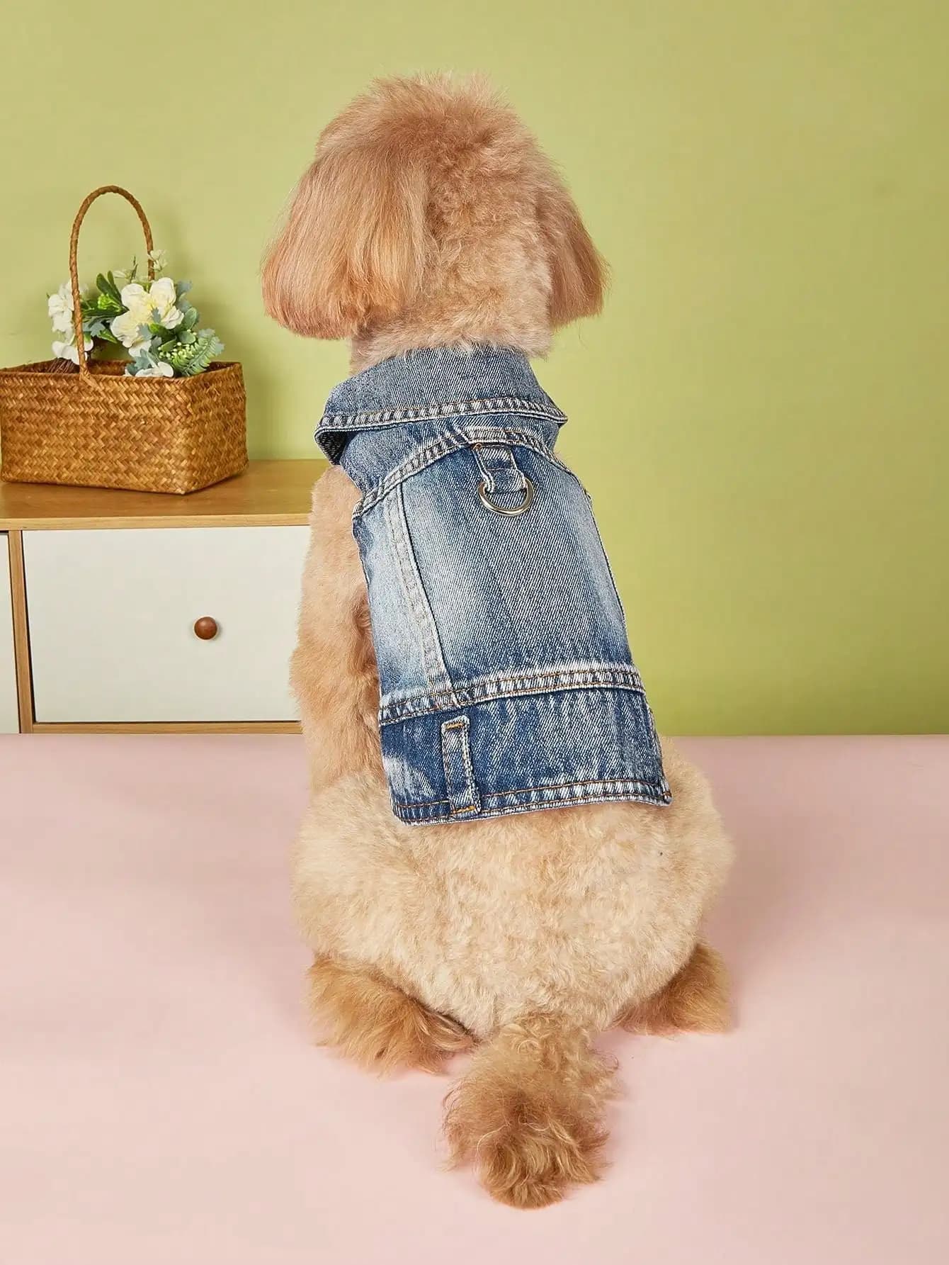 Abbigliamento per Cuccioli di Cani di Piccola Taglia, Giacca in Denim Stile Western Classica, Giacca in Jeans per Cani con Anello a D per Guinzaglio, Costumi per Cani e Gatti, Rinfrescante