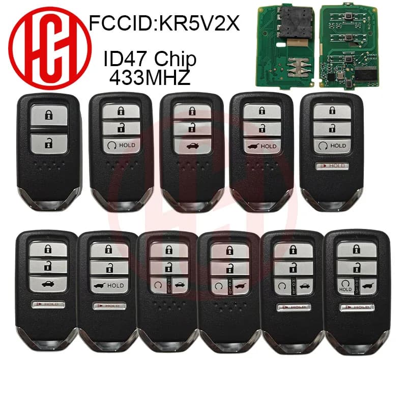 ID47 Chip KR5V2X 433MHz Chiave A Distanza Per Auto Di Prossimità Per Honda City CRV HRV Civic Odyssey Clarity Jazz Pilot XRV Venzel EX-L