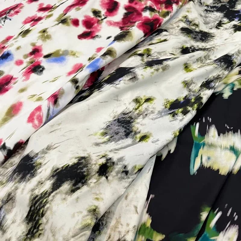 Spring Summer Fashion Show Pure Cotton Printed Fabric Women's Dress Watercolor Pattern High Quality DIY Sewing Clothing Cloth