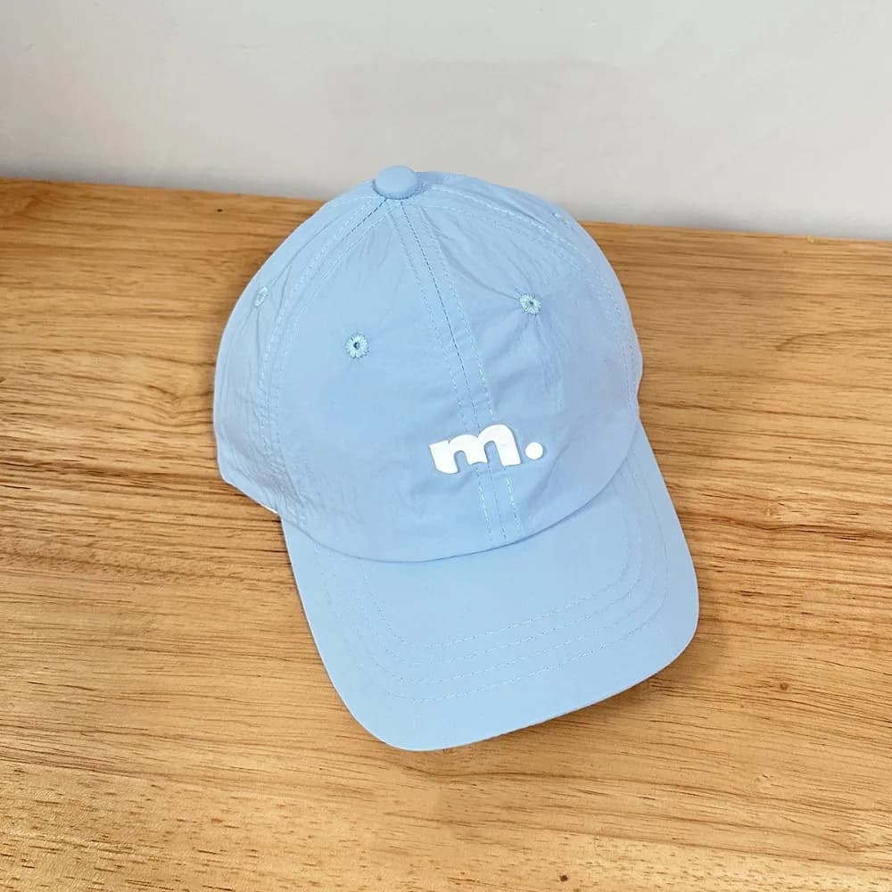 Letter M Children Baseball Hat Embroiderey Breathable Quick Drying Sun Hat Candy Color Sunscreen Teenagers Peaked Cap Outdoor
