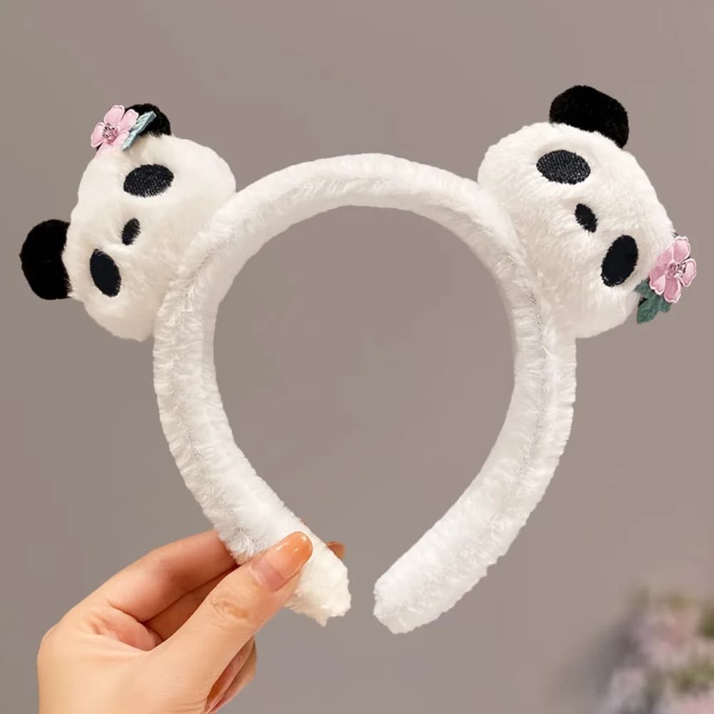 China Style Hair Rig with Panda, Zoo Shape Hair Clip, Cartoon Hair Band, Hair Accessories, Face Washer