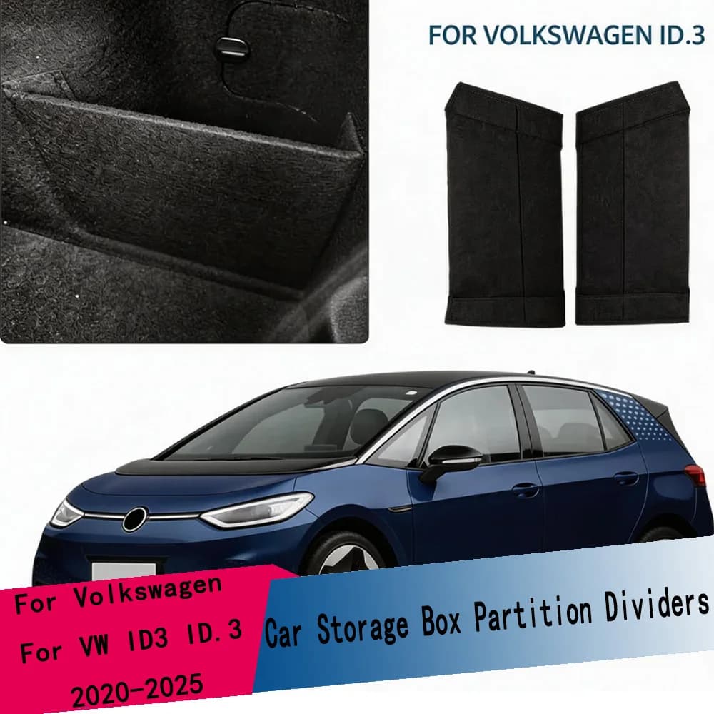 2 Pezzi Divisori Organizzatori per Bagagliaio Posteriore Auto per Volkswagen VW ID3 ID.3 2020-2025 Accessori Interni