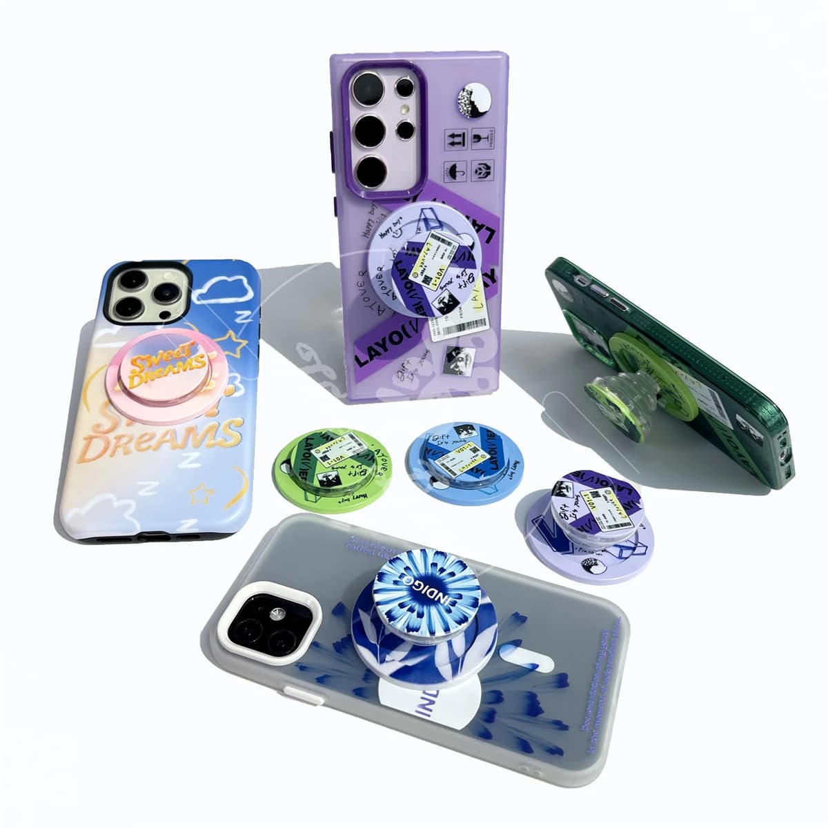 Supporto per telefono pieghevole magnetico V Layover JIN Echo RM INDIGO per custodia per caricabatterie wireless Magsafe per iPhone per Samsung