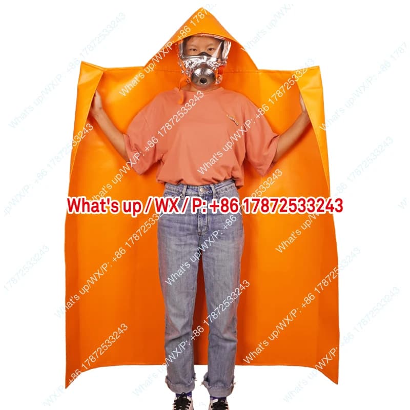 Fire escape, fireproof cloak,cloak，heat-insulating clothes, high-rise self rescue hotel,household fire extinguishing blanket set