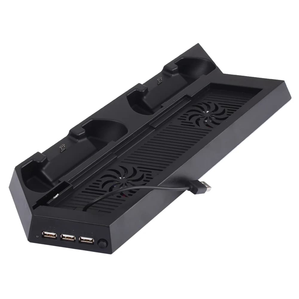 Supporto verticale per stazione di raffreddamento PS4 con dock di ricarica per 2 controller PlayStat 2 Dock station per controller HUB di alimentazione USB