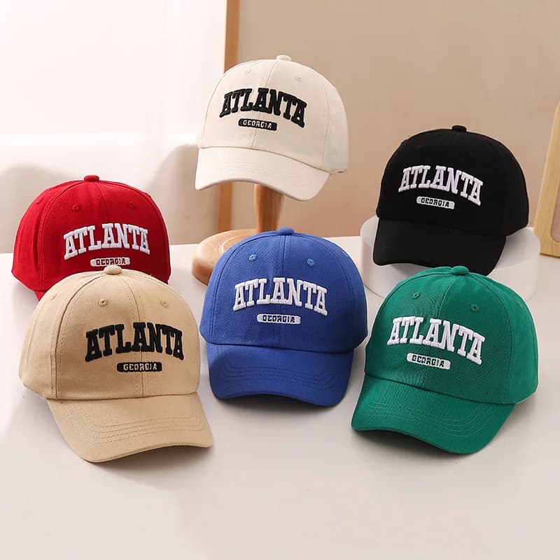 Lettera del ricamo Berretto da baseball del bambino Nuova maglia estiva Sottile Cappello da sole Ragazzi Ragazze Cotone Snapback Caps Kid Hip Hop Cappello da pesca 3-8Y