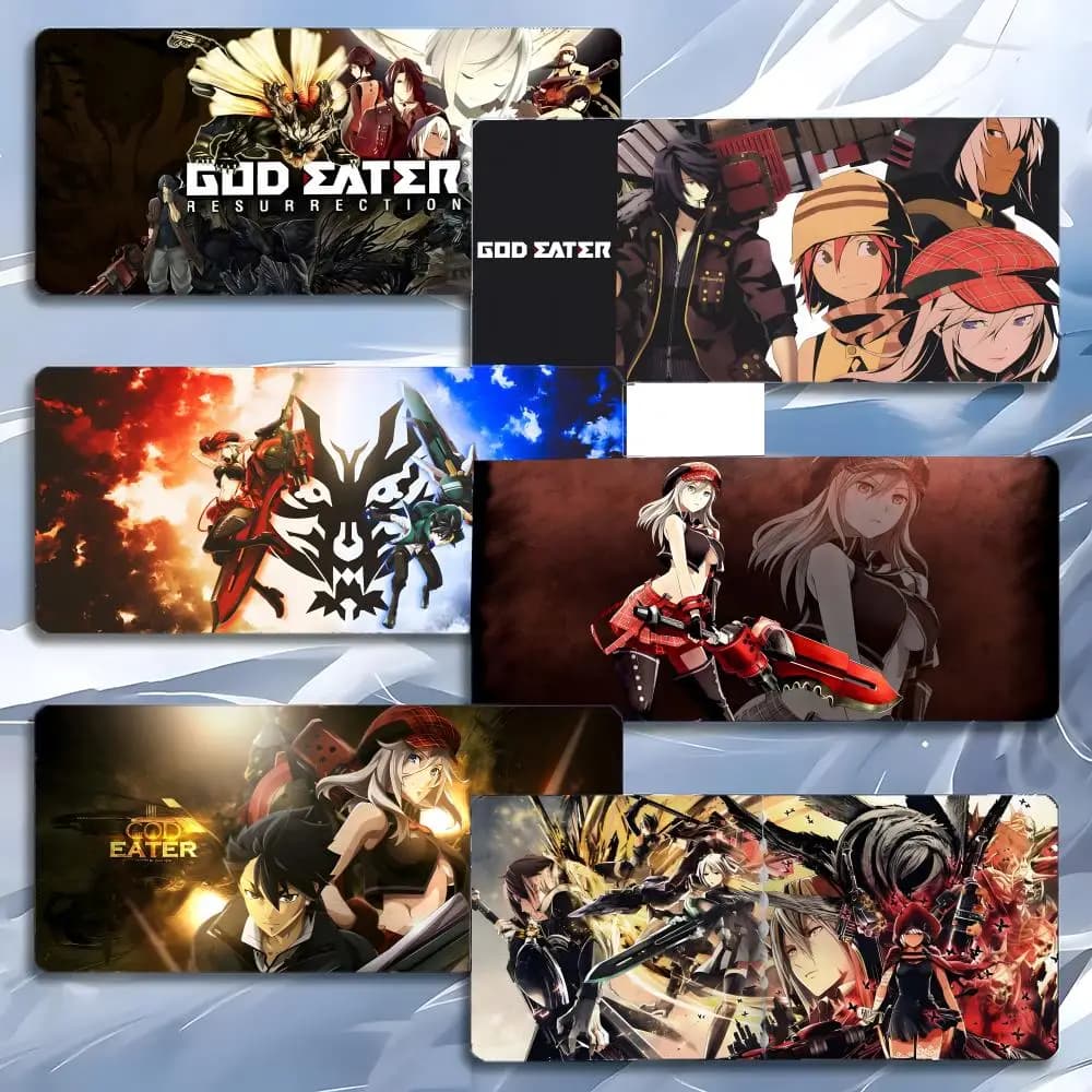 Fantastico tappetino per mouse per giochi d'azione G-God Eater, tappetino per mouse grande per gaming, con bordi rinforzati, per PC e scrivania