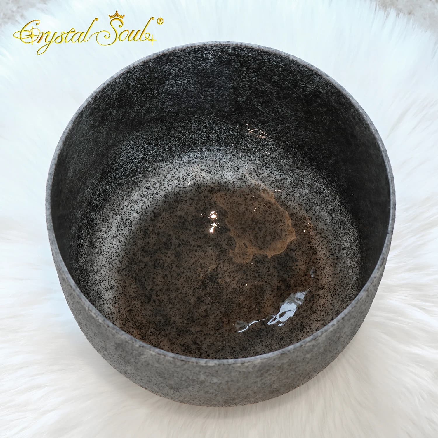 Crystal Soul Obsidian Raw Ore Frosted Crystal Singing Bowls for Meditation Sound Healing