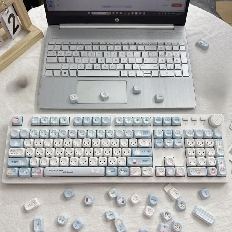 Anime Miffy Mechanical Keyboard Wired Emoticons Good Looks Cartoon Hot Selling Gift Wholesale Good Things Cute Simple Practical